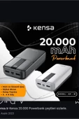 Kensa Powerbank 20000 mAh Led Gösterge Modern Tasarım - 1
