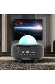 Galaksi Gökyüzü ve Yıldızları Yansıtan Gece Lambası Hoparlör LED Işıklı Bluetooth RGB CH-M27 - 3