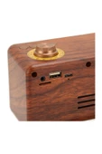 Yeni Nesil Retro Radyo Görünümlü Speaker USB TF AUX Bluetooth Vintage Müzik Kutusu Kahverengi B3 - 3
