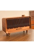 Yeni Nesil Retro Radyo Görünümlü Speaker USB TF AUX Bluetooth Vintage Müzik Kutusu Kahverengi B3 - 1