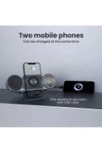 Bluetooth Hoparlör Çift Telefon Şarj Desteği Usb Kablosuz Şarjlı Radyo Çalar Saat Bluetooth Wd100 - 4