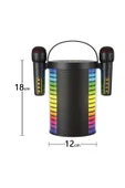 Kablosuz Mikrofonlu Karaoke Makinesi TF Kart ve USB Girişli Karaoke Hoparlör Y-888 - 5