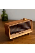 Yeni Nesil Retro Radyo Görünümlü Speaker USB TF AUX Bluetooth Vintage Müzik Kutusu Kahverengi B3 - 7