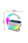 Telefon Kablosuz Şarj İstasyonu Speaker Özellikli Led Işıklı FM Radyolu Bluetooth Speaker BT2301 - 2