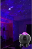 Galaksi Gökyüzü ve Yıldızları Yansıtan Gece Lambası Bluetooth Bağlantı Hoparlör Özellikli LED CH-M25 - 5