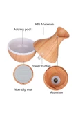 Mini Boy Uçucu Yağ Difüzör 200ml LED Aromaterapi Nemlendirici 15cm x 10cm A042 Açık Kahverengi - 4