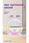 Telefon Kablosuz Şarj İstasyonu Speaker Özellikli Led Işıklı FM Radyolu Bluetooth Speaker BT2301 - 7