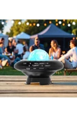 Galaksi Gökyüzü ve Yıldızları Yansıtan Gece Lambası Hoparlör LED Işıklı Bluetooth RGB CH-M26 - 5