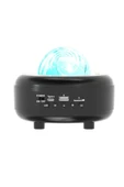 Galaksi Gökyüzü ve Yıldızları Yansıtan Gece Lambası Hoparlör LED Işıklı Bluetooth RGB CH-M27 - 4