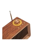 Yeni Nesil Retro Radyo Görünümlü Speaker USB TF AUX Bluetooth Vintage Müzik Kutusu Kahverengi B3 - 2