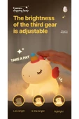 Yumuşak Silikon Unicorn Mini Gece Lambası Dekoratif Işık Derecesi Ayarlanabilir 9cm x 13cm A-007 - 6