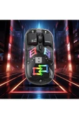 Şarjlı Transparan RGB Çift Modlu Kablosuz Mouse 1600 DPI Wireless Bilgisayar Faresi KM16 - 5