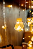 4.5 metre Led Işık 12'li Top Işık Zinciri Dekoratif Fişli Aydınlatma Ev Dekorasyonu Süsleme - 1