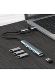 2 In 1 Adaptör 4 Port Type C USB 3.0 Hub USB 3.0 Adapter Type-C Çevirici USB Hub SW-HUB1 thumbnail 4