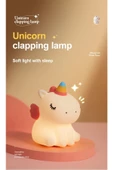 Yumuşak Silikon Unicorn Mini Gece Lambası Dekoratif Işık Derecesi Ayarlanabilir 9cm x 13cm A-007 - 3
