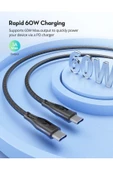 Type-C to Type-C 1.2 Metre Şarj ve Data Kablo Dayanıklı Naylon Örgü USB C to USB C Kablo CB1029 - 3