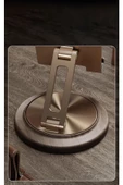 Tok Alüminyum Stant Ahşap Tabanlı Business Model Döner Tablet Cep Telefonu Standı JR-H102 thumbnail 3