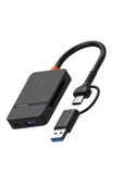 Çoklayıcı Adaptör 7 in 1 USB/Type-c To USB A, USB C Macbook Uyumlu Çevirici USB HUB Tip C ADS-316 - 1