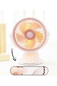 Taşınabilir Mini USB Şarjlı Fan Kıskaçlı 3 Kademeli  Şarjlı Mini Vantilatör Soğutucu 14cm YS2285 - 4