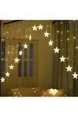 4 metre Led Işık 14'lü Çapraz Yıldız Işık Zinciri Dekoratif Fişli Aydınlatma Ev Dekorasyonu Süsleme - 3