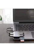 Çoklayıcı Adaptör 6 in 1 USB To USB A  SD Kart TF Kart Macbook Uyum Çevirici Adaptör Çok PortluZR786 - 4