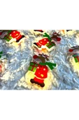 Pilli 2 Metre Noel Kıyafetli Geyikli Çok Amaçlı Led Dekoratif Aydınlatma Şeridi - 4