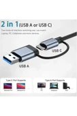 2 In 1 Adaptör 4 Port Type C USB 3.0 Hub USB 3.0 Adapter Type-C Çevirici USB Hub SW-HUB1 thumbnail 6