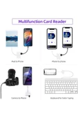 Tip C Adaptör USB C - Micro SD TF Hafıza Kartı Okuyucu, 3 in 1 arada USB C - USB Card Reader ZR823 - 4