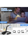 İki Ucu Işıklı LED Okuma Işık Kitap Boynu Bükülebilir Kollar Boyun Lambası Şarj Edilebilir SY-GH8B thumbnail 4