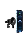 iPhone 14 15 16 Uyumlu 15W Kablosuz Araç İçi Cep Telefonu Şarj 2in1 Telefon Tutucu ve Şarj Araç D9 - 4