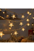 10 metre Led Işıklı 60'lı Yıldız Işık Zinciri Dekoratif Fişli Aydınlatma Ev Dekorasyonu Süsleme - 1