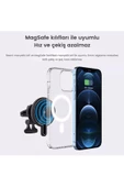 iPhone 14 15 16 Uyumlu 15W Kablosuz Araç İçi Cep Telefonu Şarj 2in1 Telefon Tutucu ve Şarj Araç D9 - 2