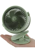 Taşınabilir Mini USB Şarjlı Fan Kıskaçlı 3 Kademeli  Şarjlı Mini Vantilatör Soğutucu 14cm YS2285 - 1