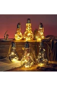 Sarkıt Lamba Ampul Pilli LED Işık Zinciri Asma Lamba, Bahçe Lambası Düğün Noel için Aydınlatma KX015 - 5