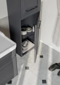 Orka Design 40 cm Antrasit Banyo Boy Çamaşır Dolabı - 3