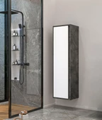 Orka Verona 40 cm Parlak Beyaz Banyo Boy Çamaşır Dolabı - 1