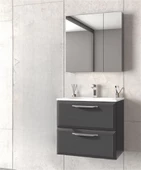 Orka Nuvola 80 cm Antrasit Banyo Dolabı Takımı thumbnail 1