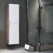 Orka Luna 40 cm Gri Banyo Boy Çamaşır Dolabı thumbnail 1