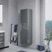 Orka Urla 40 cm Antrasit Banyo Boy Çamaşır Dolabı thumbnail 2