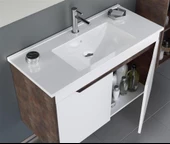 Orka Lago 85 cm Beyaz Banyo Dolabı Alt Modül ve Lavabo thumbnail 2