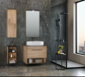 Orka Knidos 30 cm Legnano Alt Banyo Boy Çamaşır Dolabı thumbnail 3