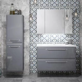 Orka Nuvola 100 cm Gri Banyo Dolabı Takımı thumbnail 2