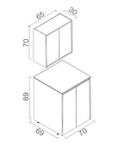 Orka Sedir 70 cm Mat Antrasit Çamaşır Dolabı Takımı thumbnail 2