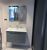 Orka Lago 85 cm Antrasit Banyo Dolabı Takımı thumbnail 1