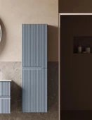 Orka Moonlight 40 cm Mavi Banyo Boy Çamaşır Dolabı - 1