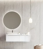 Orka Biella 120 cm Beyaz Ledli Banyo Dolabı Takımı thumbnail 1