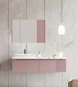 Orka Biella 140 cm Pudra Banyo Dolabı Takımı thumbnail 1