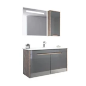 Orka Lago 100 cm Antrasit Banyo Dolabı Takımı thumbnail 4