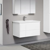 Orka Likya 80 cm Mat Beyaz Banyo Dolabı Takımı thumbnail 1