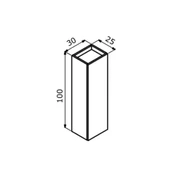 Orka Ferla 30 cm Tarçın Banyo Boy Çamaşır Dolabı - 3